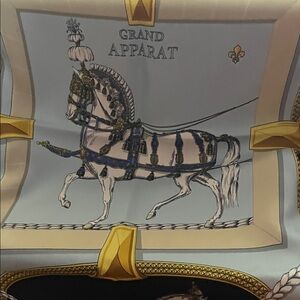 Vintage Hermès Paris grand apparat Scarf